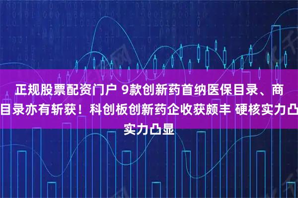 正规股票配资门户 9款创新药首纳医保目录、商保目录亦有斩获！科创板创新药企收获颇丰 硬核实力凸显